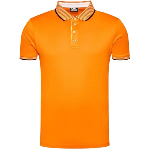 Baumwoll Polo Shirt Regular Fit , Herren, Größe: M - Karl Lagerfeld - Modalova