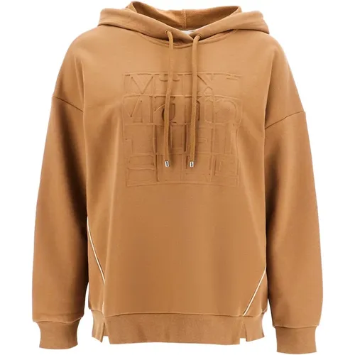 Kontrast Piping Boxy Kapuzenpullover , Damen, Größe: XS - Max Mara - Modalova