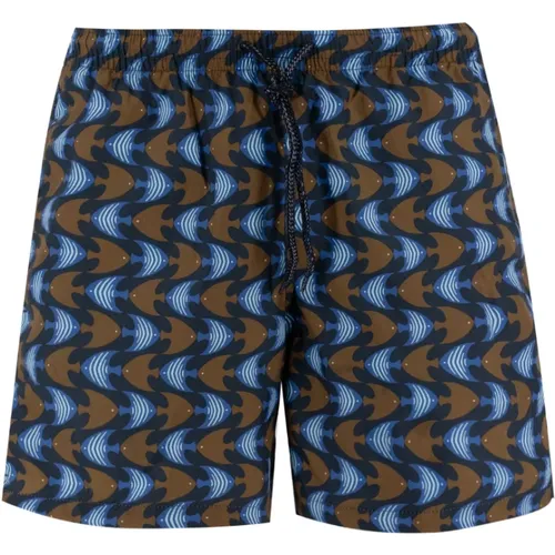 Abstract Pattern Swimwear Boxer Shorts , male, Sizes: 2XL - Drumohr - Modalova