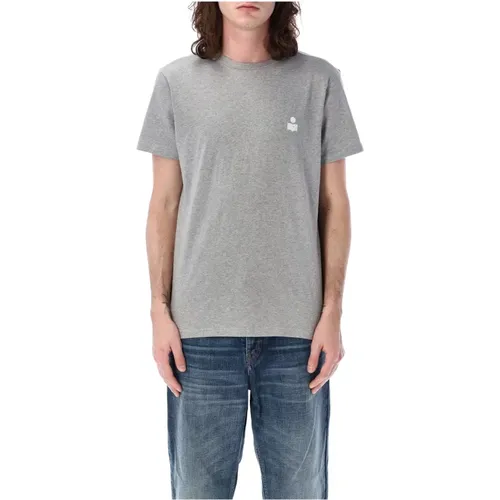 Men's Clothing T-Shirts & Polos Ecru/grey Ss24 , male, Sizes: L, S, M, XL - Isabel marant - Modalova