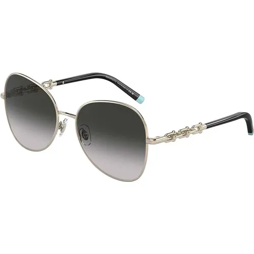 Gold Grey Shaded Sunglasses TF 3086 , female, Sizes: 57 MM - Tiffany - Modalova