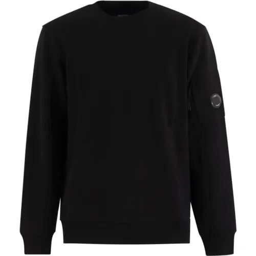 Schwarzer Diagonaler Raised Sweater - C.P. Company - Modalova