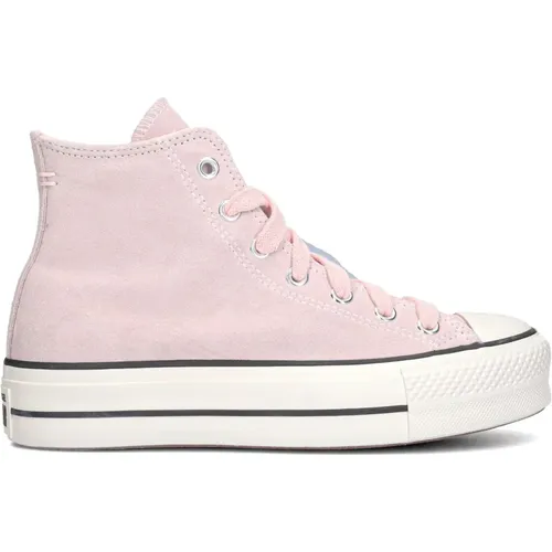 Rosa Wildleder High Top Lift Platform Sneakers , Damen, Größe: 37 EU - Converse - Modalova