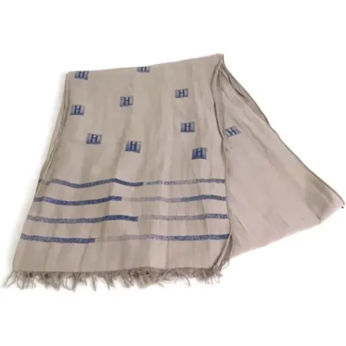 Pre-owned Cotton scarves , female, Sizes: ONE SIZE - Hermès Vintage - Modalova