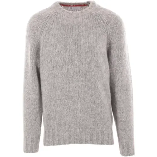 Grey Cashmere Alpaca Sweater , male, Sizes: XL, L, M - BRUNELLO CUCINELLI - Modalova