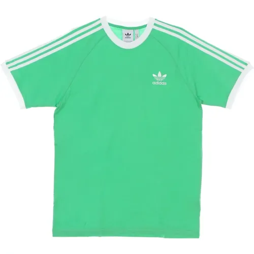 Klassisches 3 Streifen Tee Grün , Herren, Größe: S - Adidas - Modalova