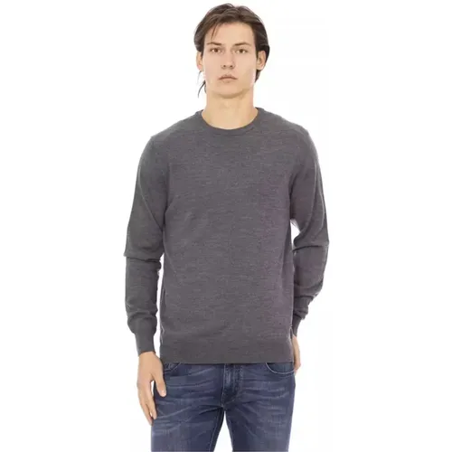 Elegant Monogram Sweater Round Neck , male, Sizes: L - Baldinini - Modalova