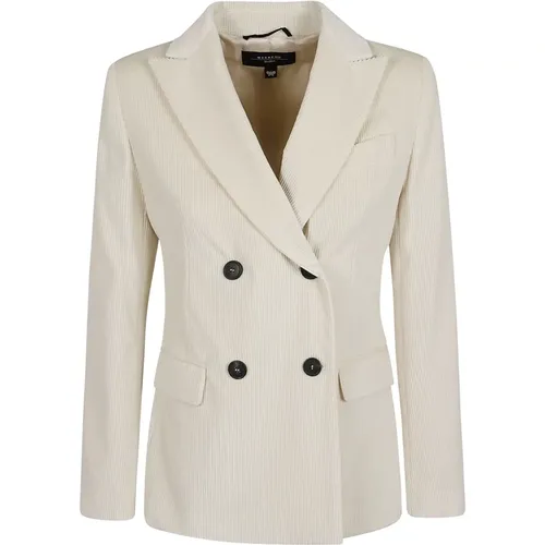 Striped Velvet Blazer , female, Sizes: XS - Max Mara Weekend - Modalova