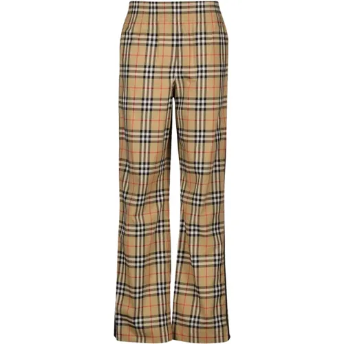 Vintage Check Flared Pants , female, Sizes: XS - Burberry - Modalova