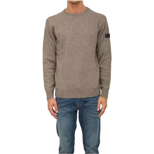 Beiger Strickpullover , Herren, Größe: S - Peuterey - Modalova