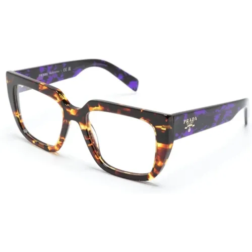 Braun/Havanna Optische Brille Stilvolles Modell , Damen, Größe: 50 MM - Prada - Modalova