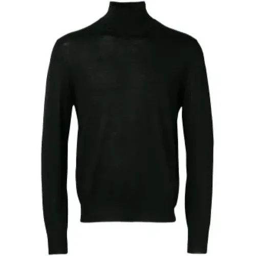 Stylisches Jersey-Shirt,Merinowolle Rollkragenpullover,Waldgrüner Merinowoll Rollkragenpullover - Canali - Modalova