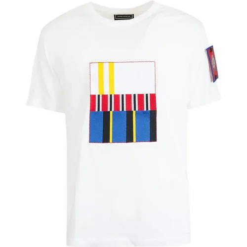 Weiße Streifen Logo Hemd - Tommy Hilfiger - Modalova