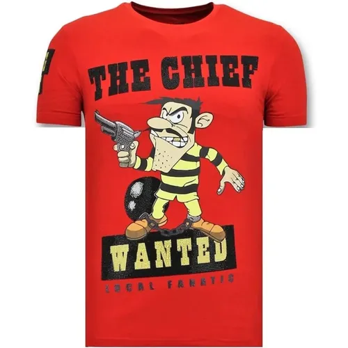 Exklusives T-Shirt Herren - Chief Wanted - 11-6367R , Herren, Größe: M - Local Fanatic - Modalova