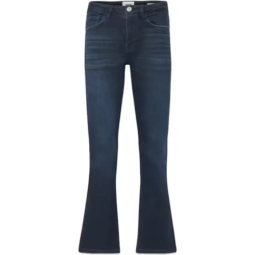 Cropped Boot Cut Jeans mit silbernen Details - Frame - Modalova