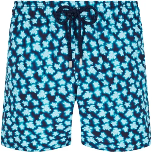 Blurred Turtles Swim Shorts , male, Sizes: M, 2XL - Vilebrequin - Modalova