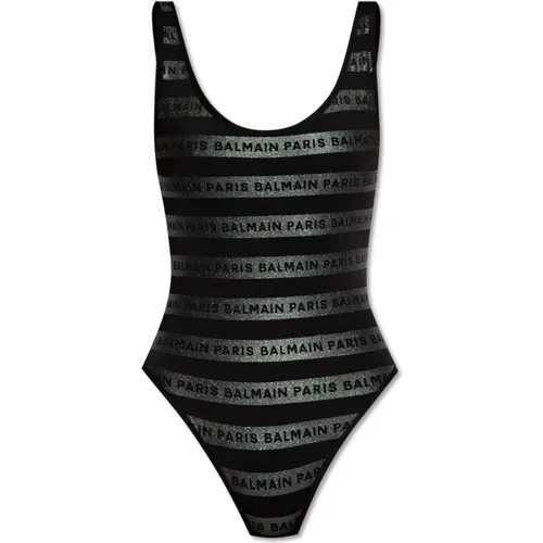 Badeanzug , Damen, Größe: 2XS - Balmain - Modalova