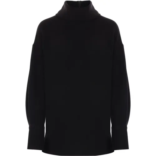 Cowl Neck Top with Buttoned Cuffs , female, Sizes: M, S - Alberto Biani - Modalova