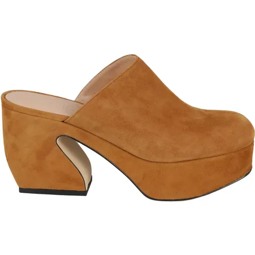 Elegant Suede Heels , female, Sizes: 4 1/2 UK, 3 1/2 UK - Sergio Rossi - Modalova