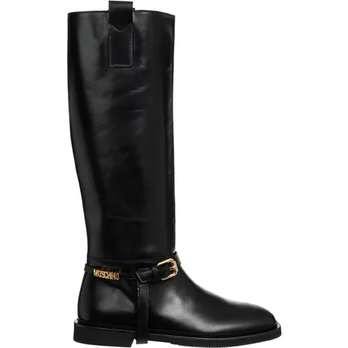 Modische Unifarbene Stiefel - Moschino - Modalova