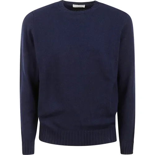 Blaue Sweaters mit Girocollo , Herren, Größe: XL - Filippo De Laurentiis - Modalova