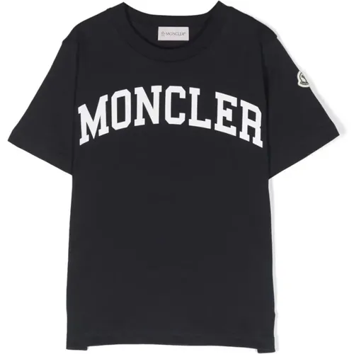 Kinder M Logo Baumwoll T-Shirt - Moncler - Modalova