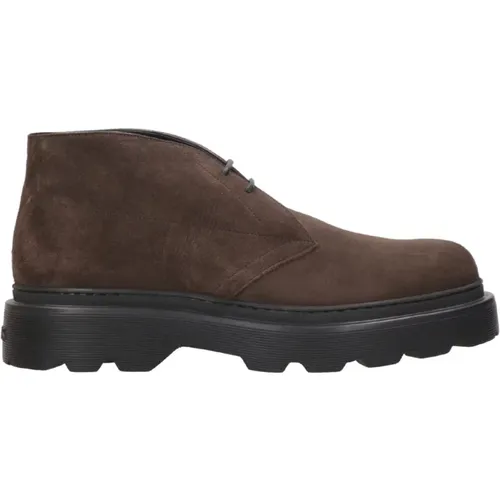 Suede Lace-Up Ankle Boots , male, Sizes: 6 UK, 9 1/2 UK, 9 UK, 6 1/2 UK, 5 UK, 8 1/2 UK, 8 UK, 7 UK - TOD'S - Modalova