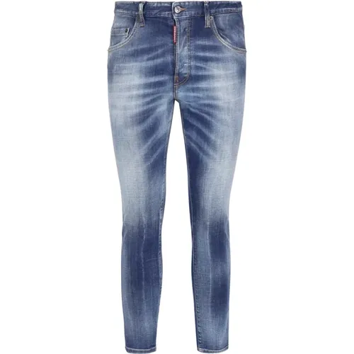 Stylische Blaue Skinny Jeans für Männer , Herren, Größe: XL - Dsquared2 - Modalova