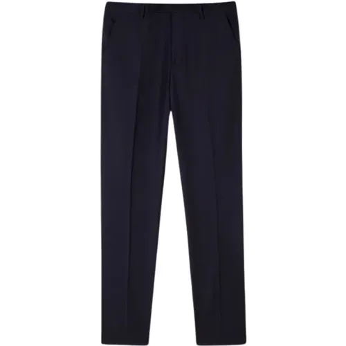 Navy Wool Tailored Trousers , male, Sizes: W30, W32, W34 - Paul Smith - Modalova