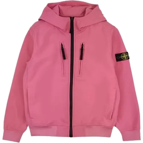 Rosa Kapuzenleistungs Mantel - Stone Island - Modalova