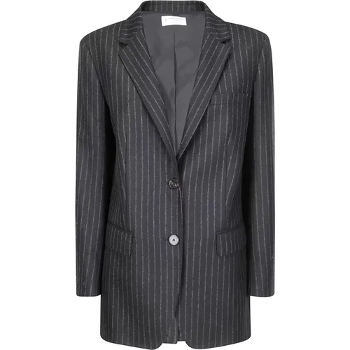 Pinstriped Wool Jacket with Buttons , female, Sizes: M - Alberto Biani - Modalova