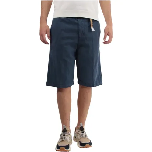 Blaue Bermuda-Shorts Regular Fit , Herren, Größe: 2XL - White Sand - Modalova