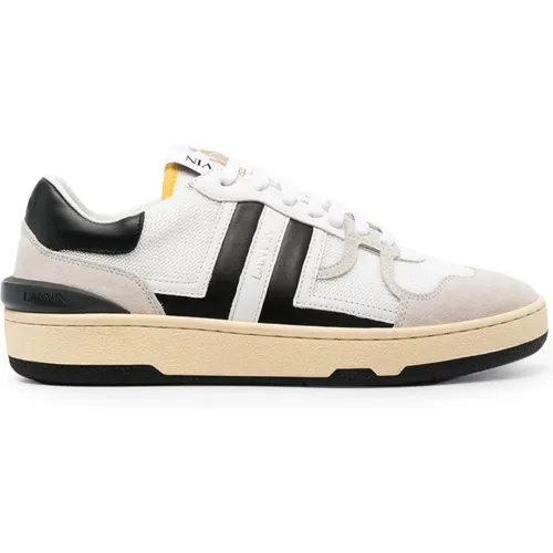 Weiße Low Top Sneakers Mesh Leder - Lanvin - Modalova