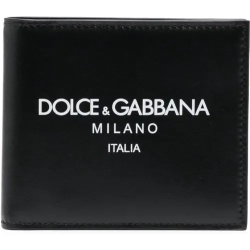 Leather Wallet , male, Sizes: ONE SIZE - Dolce & Gabbana - Modalova