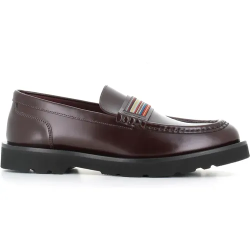 Bordeaux Leder Mokassin Sandalen , Herren, Größe: 44 EU - PS By Paul Smith - Modalova