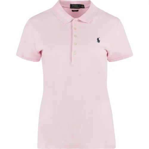 Piqué Polo Shirt aus Baumwolle mit Elasthan , Damen, Größe: M - Polo Ralph Lauren - Modalova