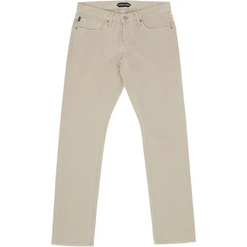 Beige Straight Fit Jeans Tom Ford - Tom Ford - Modalova