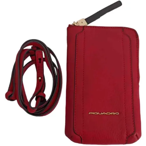 Leather Mini Shoulder Bag for Smartphone , female, Sizes: ONE SIZE - Piquadro - Modalova