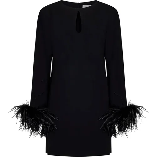 Feather Trim Mini Dress , female, Sizes: M - P.a.r.o.s.h. - Modalova