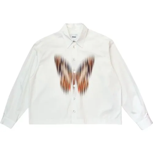 Butterfly Shirt , male, Sizes: XL - Bonsai - Modalova