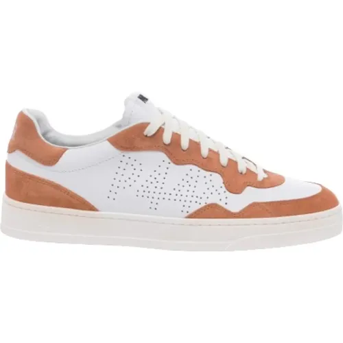 Weiße und terrakotta Low-Top-Sneakers Bali Sunset , Herren, Größe: 45 EU - P448 - Modalova