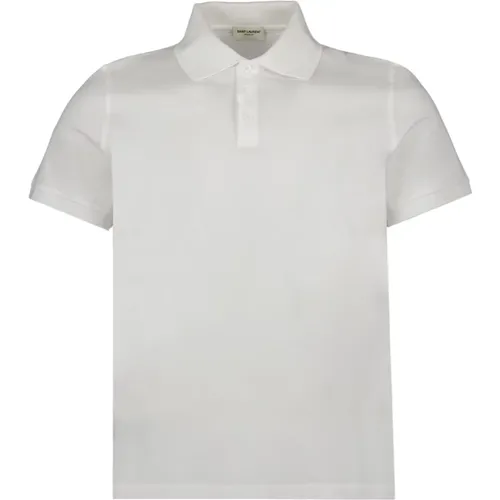 Klassisches Polo-Shirt , Herren, Größe: XL - Saint Laurent - Modalova