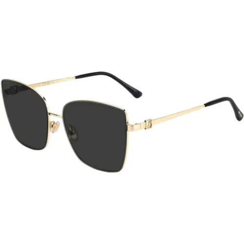 Goldene Metallsonnenbrille für Frauen - Jimmy Choo - Modalova