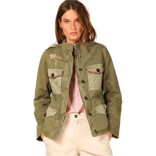 Eva Damen Field Jacket mit Stickerei , Damen, Größe: M - Mason's - Modalova