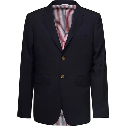 Klassische Jacken mit Classic Fit in Engineered 4 Bar Plain Weave Suiting - Thom Browne - Modalova