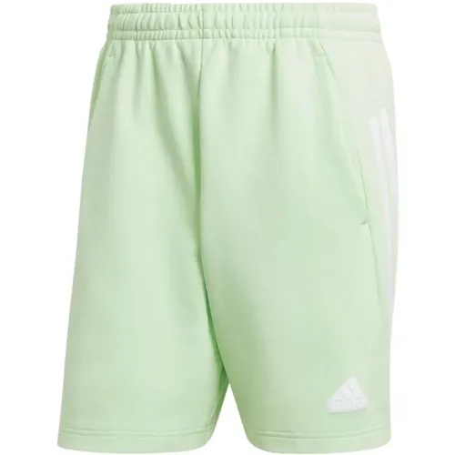 Sportliche Future Icons 3-Stripes Shorts Grün , Herren, Größe: M - Adidas - Modalova