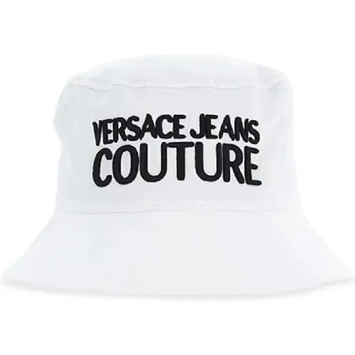 Cotton Men`s Hat with Logo - L , male, Sizes: S, M - Versace Jeans Couture - Modalova