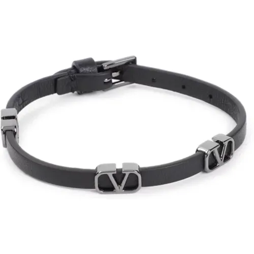 Signature V Logo Lederarmband - Valentino Garavani - Modalova