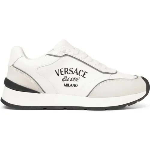 Weiße Sneakers , Damen, Größe: 37 EU - Versace - Modalova