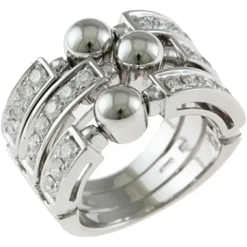 Pre-owned White Gold rings , female, Sizes: ONE SIZE - Bvlgari Vintage - Modalova